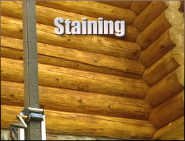  Meade County, Kentucky Log Home Staining
